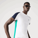 Lacoste camiseta esportiva com estampa de crocodilo homens branco verde azul marinho yh9 88BL588 - Image 7