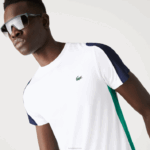 Lacoste camiseta esportiva com estampa de crocodilo homens branco verde azul marinho yh9 88BL588 - Image 8