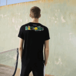 Lacoste camiseta esportiva com estampa de crocodilo homens preto 031 88BL682 - Image 3