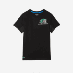 Lacoste camiseta esportiva com estampa de crocodilo homens preto 031 88BL682 - Image 5