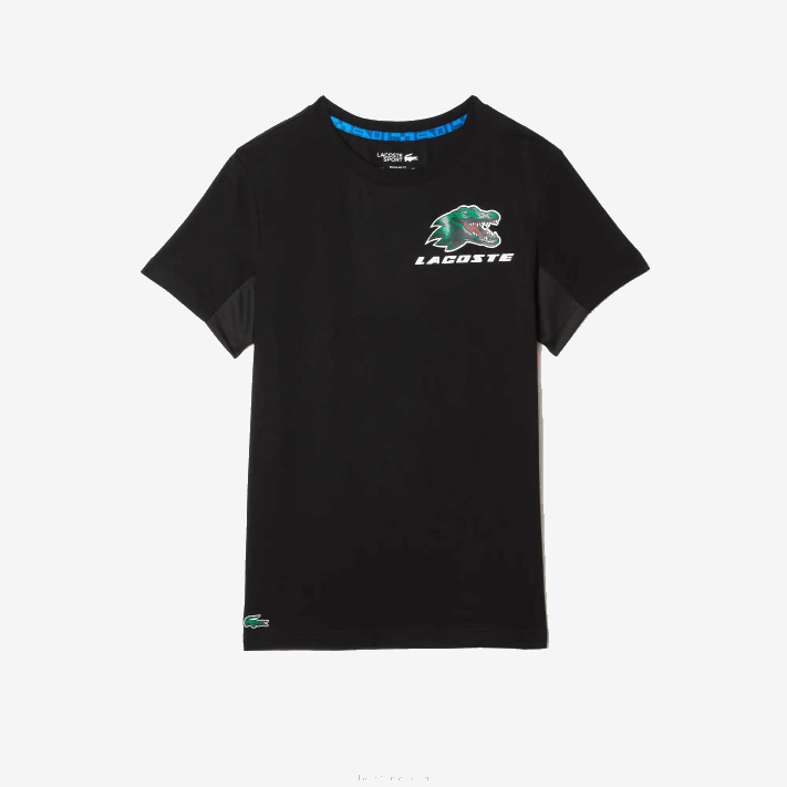 Lacoste camiseta esportiva com estampa de crocodilo homens preto 031 88BL682 - Image 5