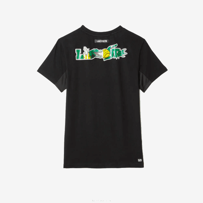 Lacoste camiseta esportiva com estampa de crocodilo homens preto 031 88BL682 - Image 6