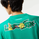 Lacoste camiseta esportiva com estampa de crocodilo homens verde hd2 88BL683 - Image 5