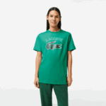 Lacoste camiseta esportiva com estampa de crocodilo homens verde hd2 88BL842