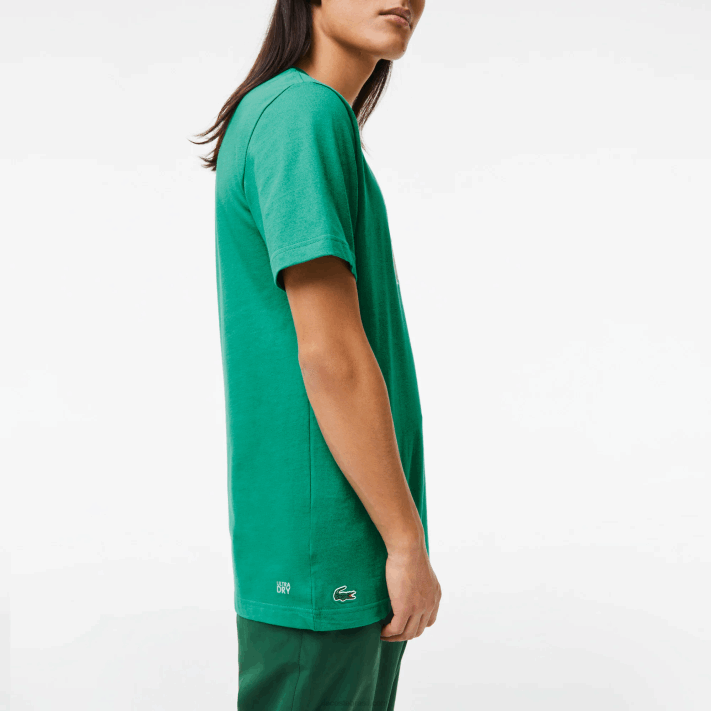 Lacoste camiseta esportiva com estampa de crocodilo homens verde hd2 88BL842 - Image 4