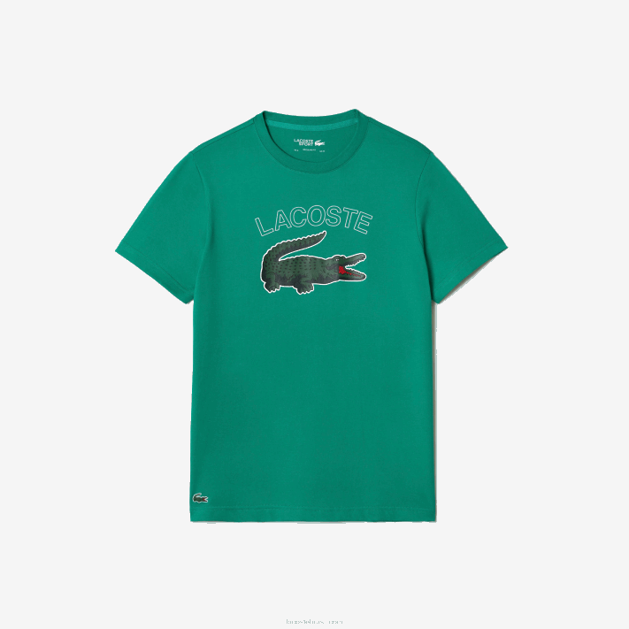 Lacoste camiseta esportiva com estampa de crocodilo homens verde hd2 88BL842 - Image 5