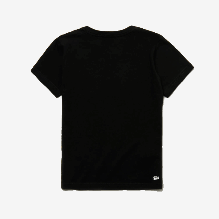 Lacoste camiseta esportiva de mistura de algodão respirável Rapazes preto 031 88BL3028 - Image 6