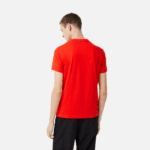 Lacoste camiseta esportiva regular fit com marca contrastante homens vermelho s5h 88BL222 - Image 3