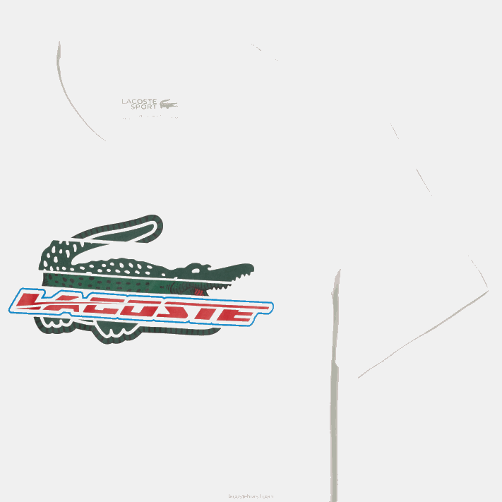 Lacoste camiseta esportiva regular fit de algodão orgânico homens branco 001 88BL141 - Image 2