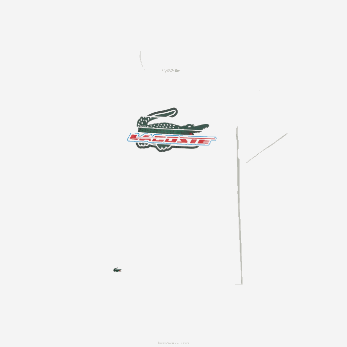 Lacoste camiseta esportiva regular fit de algodão orgânico homens branco 001 88BL141 - Image 1