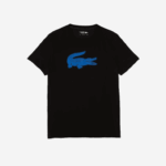 Lacoste camiseta esportiva respirável de crocodilo com estampa 3d homens preto azul 985 88BL836 - Image 5