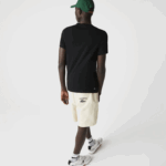 Lacoste camiseta esportiva respirável de crocodilo com estampa 3d homens preto branco 258 88BL161 - Image 3