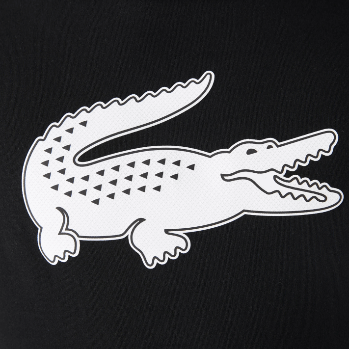 Lacoste camiseta esportiva respirável de crocodilo com estampa 3d homens preto branco 258 88BL161 - Image 7