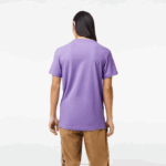 Lacoste camiseta esportiva respirável de crocodilo com estampa 3d homens roxo azul marinho w87 88BL863 - Image 3