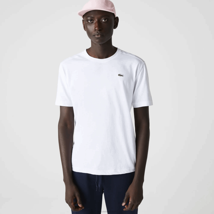 lacoste_camiseta_esportiva_respiravel_homens_branco_001_88bl51.png Lacoste camiseta esportiva respirável homens branco 001 88BL51 - Image 1
