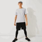 Lacoste camiseta esportiva respirável homens chine cinza cca 88BL718 - Image 2