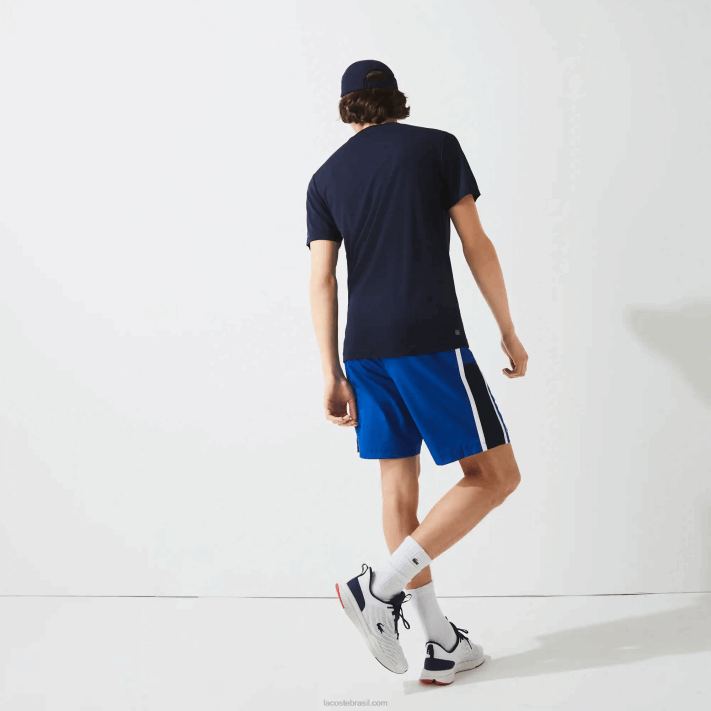 Lacoste camiseta esportiva respirável piquê homens azul marinho 166 88BL670 - Image 3