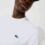 Lacoste camiseta esportiva respirável piquê homens branco 001 88BL671 - Image 2