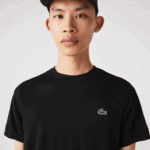 Lacoste camiseta esportiva respirável piquê homens preto 031 88BL672