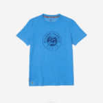 Lacoste camiseta esportiva roland garros algodão orgânico homens azul marinho yd2 88BL1601 - Image 3