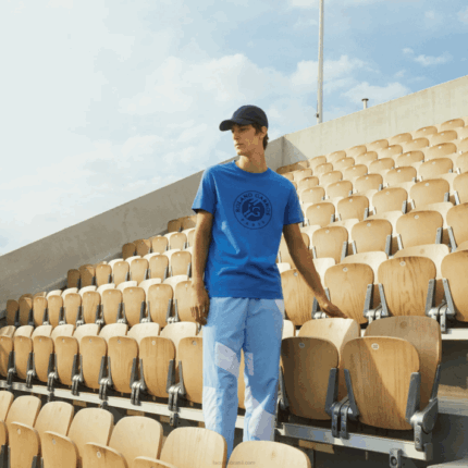 Lacoste camiseta esportiva roland garros algodão orgânico homens azul marinho yd2 88BL1601