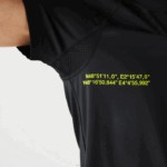 Lacoste camiseta esportiva stretch jersey homens preto amarelo 9y2 88BL828 - Image 6
