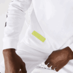 Lacoste camiseta estampada folgada homens branco 001 88BL796 - Image 7
