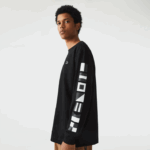 Lacoste camiseta estampada folgada homens preto 031 88BL797 - Image 2