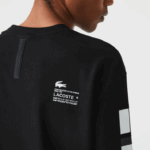 Lacoste camiseta estampada folgada homens preto 031 88BL797 - Image 4