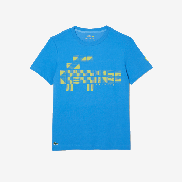 Lacoste camiseta estampada sport x novak djokovic homens azul 4x 88BL605 - Image 1