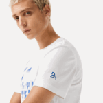Lacoste camiseta estampada sport x novak djokovic homens branco 001 88BL603 - Image 2