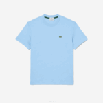 Lacoste camiseta gola redonda de algodão orgânico homens hbp azul 88BL735 - Image 4