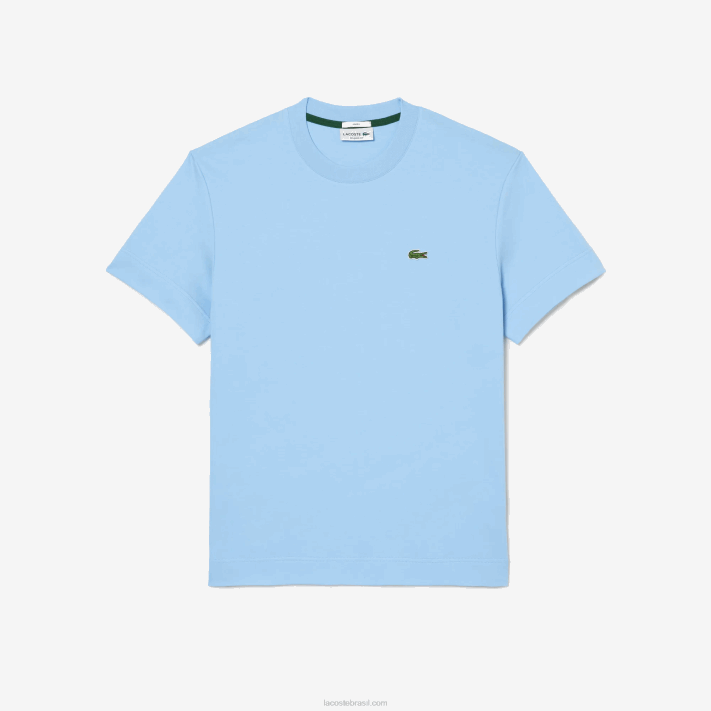 Lacoste camiseta gola redonda de algodão orgânico homens hbp azul 88BL735 - Image 4