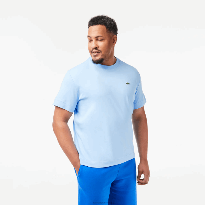 Lacoste camiseta gola redonda de algodão orgânico homens hbp azul 88BL735 - Image 5