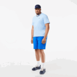 Lacoste camiseta gola redonda de algodão orgânico homens hbp azul 88BL735 - Image 6