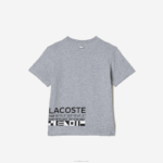 Lacoste camiseta oversized estilo náutico crianças chine cinza cca 88BL3143 - Image 6