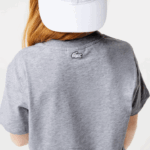 Lacoste camiseta oversized estilo náutico crianças chine cinza cca 88BL3143 - Image 8