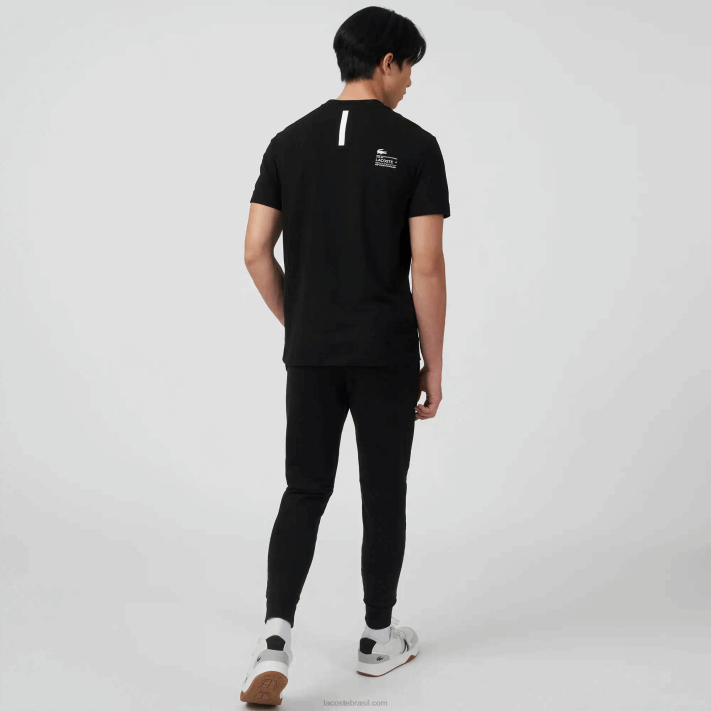 Lacoste camiseta piquê de marca regular fit homens preto 031 88BL560 - Image 2