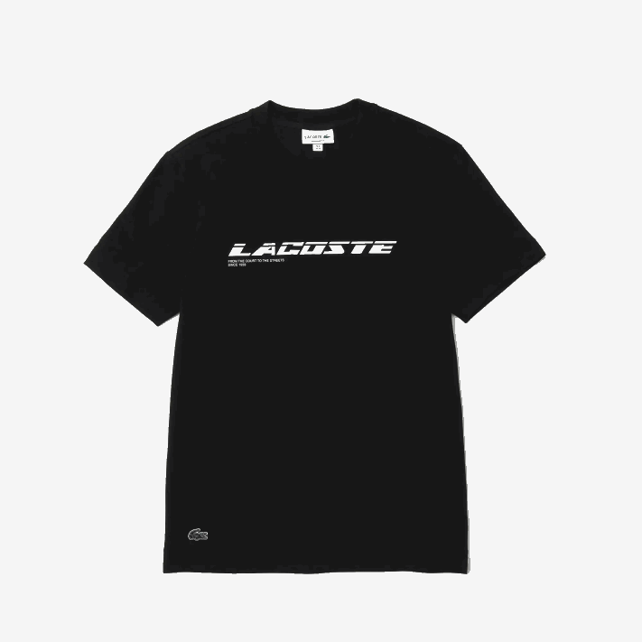 Lacoste camiseta piquê de marca regular fit homens preto 031 88BL560 - Image 3