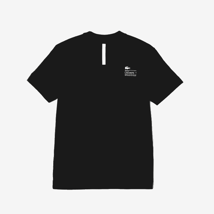 Lacoste camiseta piquê de marca regular fit homens preto 031 88BL560 - Image 4