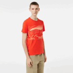 Lacoste camiseta tênis x novak djokovic homens laranja 02k 88BL154
