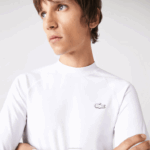 Lacoste camiseta térmica esportiva homens branco 001 88BL877 - Image 2