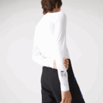 Lacoste camiseta térmica esportiva homens branco 001 88BL877 - Image 4