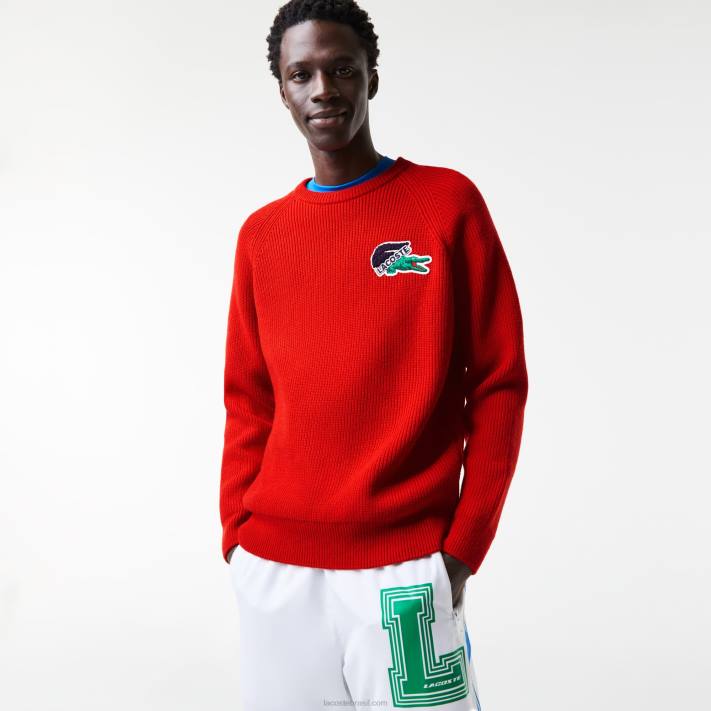 lacoste_camisola_de_crocodilo_homens_vermelho_240_88bl1382.jpg Lacoste camisola de crocodilo homens vermelho 240 88BL1382 - Image 1