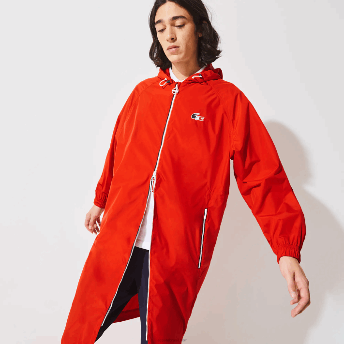 Lacoste capa de chuva dobrável esportiva edição francesa do espírito esportivo homens vermelho branco azul marinho yy2 88BL1295 - Image 3