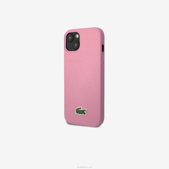 Lacoste capa iphone 14 plus com efeito petit pique homens parme m33 88BL2226 - Image 2