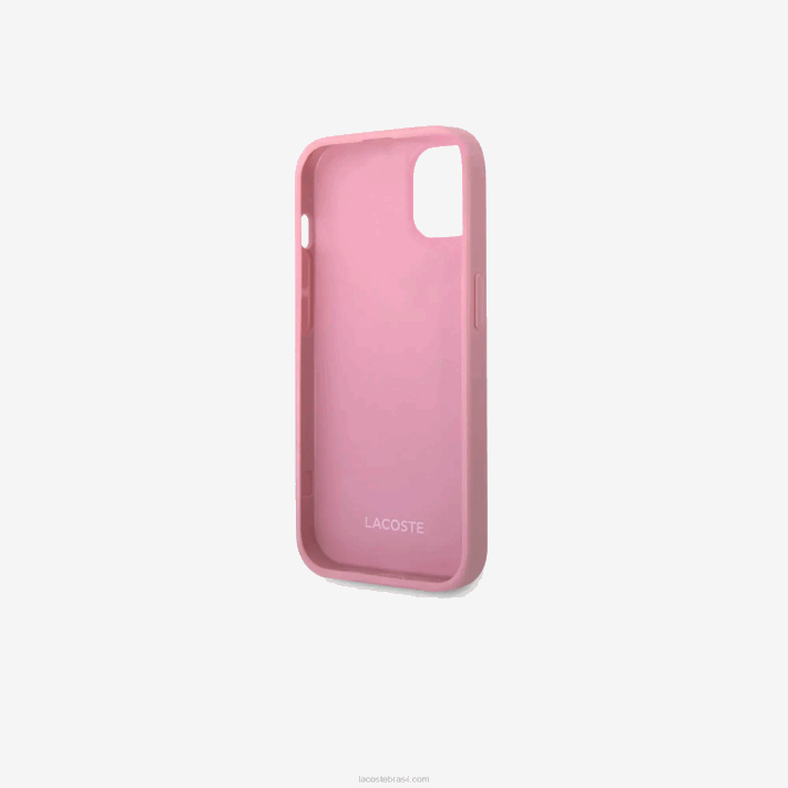 Lacoste capa iphone 14 plus com efeito petit pique homens parme m33 88BL2226 - Image 3