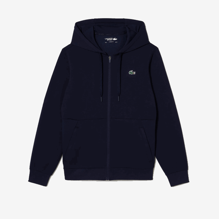Lacoste capuz de painéis de malha esportiva homens azul marinho 423 88BL1019 - Image 4