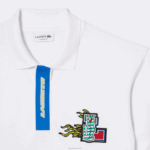 Lacoste carcela contrastante e polo distintivo de crocodilo homens branco 001 88BL635 - Image 2