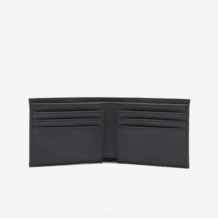 Lacoste carteira clássica petit pique seis cartões homens preto 000 88BL2020 - Image 2